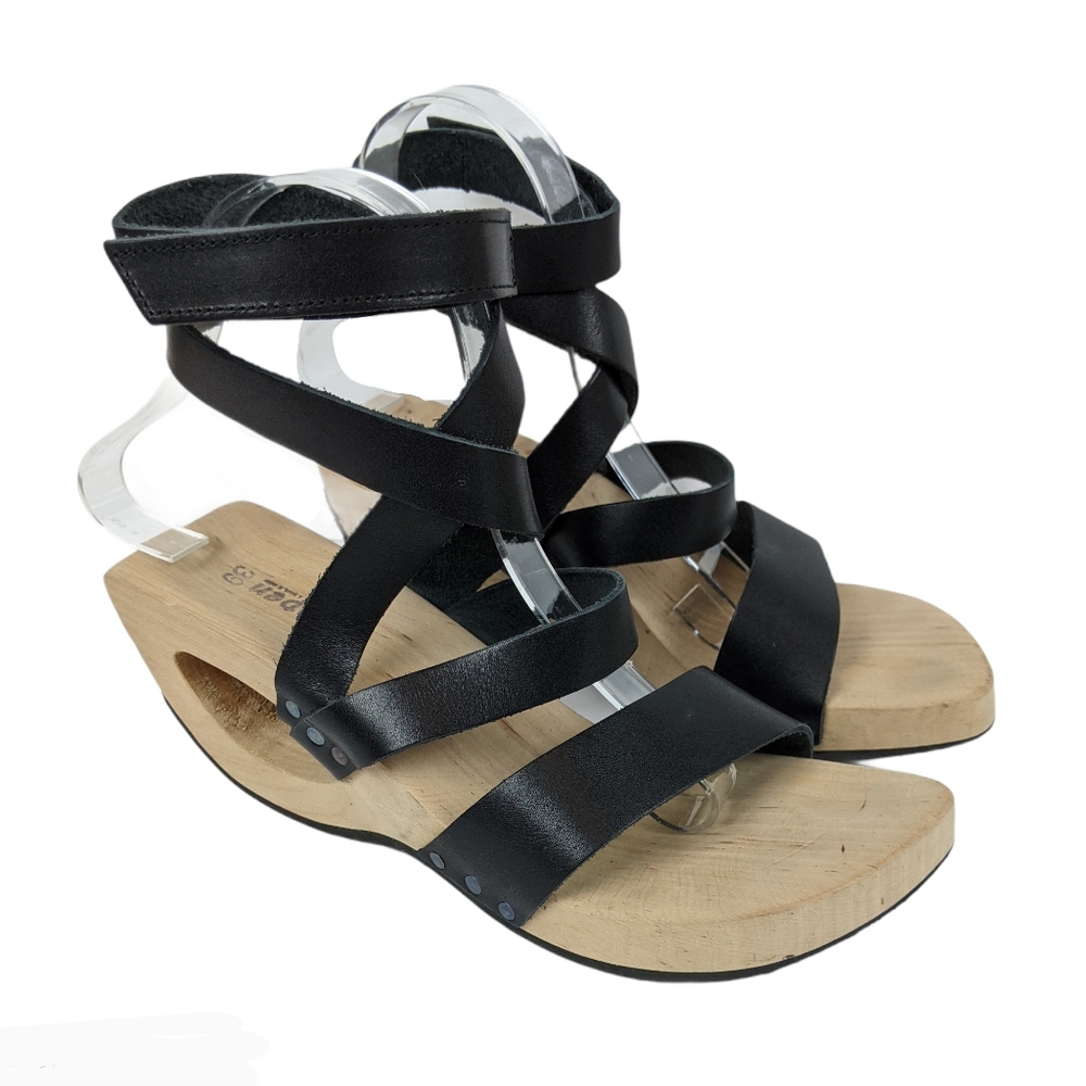 Trippen Ritzy F Wedge Wood Strappy Sandal